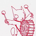 Deth P. Sun - Drummer Cat Sticker