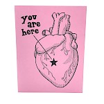 Elliott Giannini - You Are Here Anatomical Heart Greeting Card