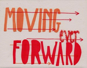 hope amico - moving ever forward postcard | antiquated future